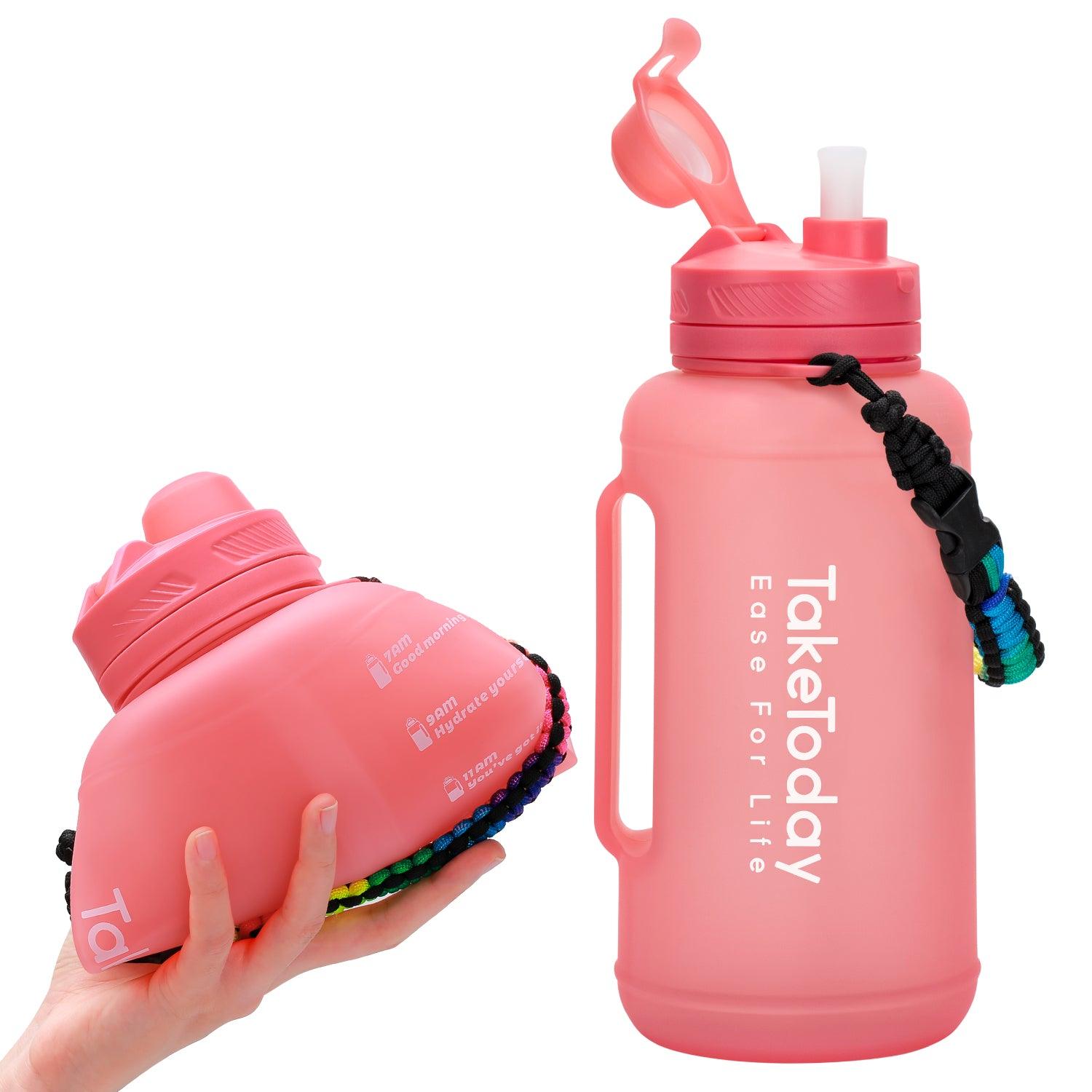 小物 Herlipto HLT Water Bottle Clear Impact Halcyon Water Bottle with Flip Straw Lid - 24