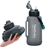 68oz Collapsible Water Bottle with Straw Lids & Paracord Handle